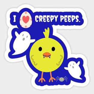 I Love Creepy Peeps Sticker